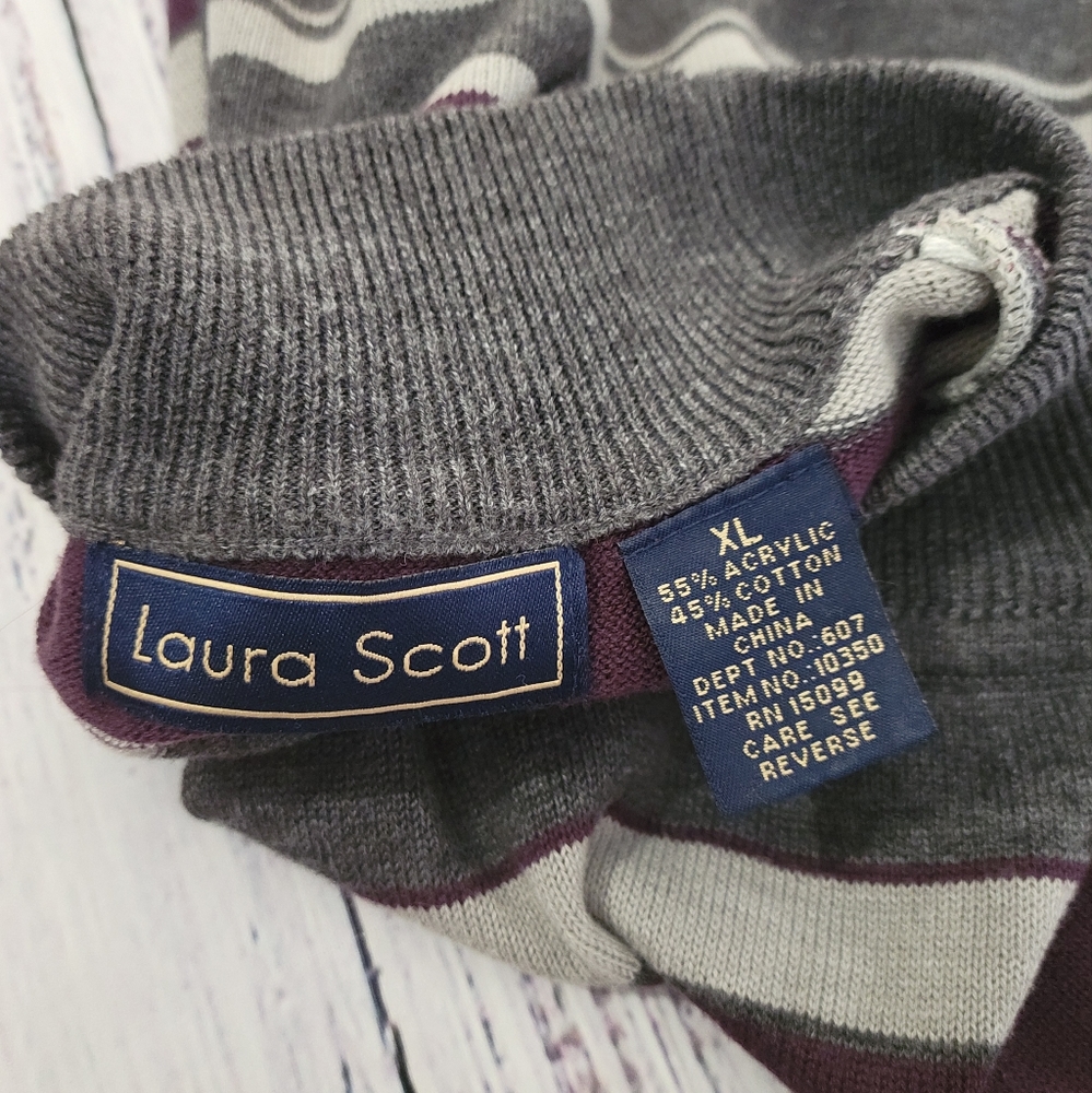 Laura Scott vintage cotton blend sweater XL - Picture 3 of 3